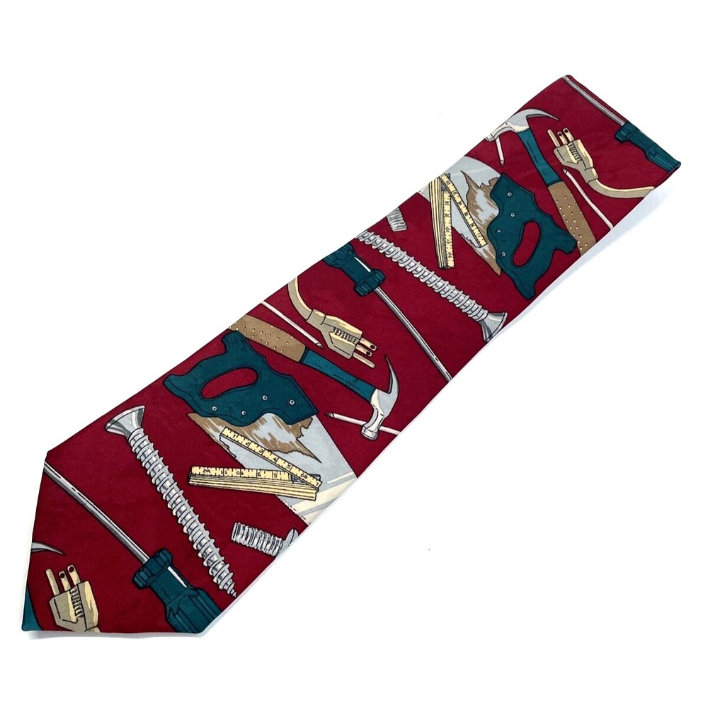 Vintage Men's Neck Tie Necktie 90s Home‎ Improvement TV Show Tim Allen Tools
